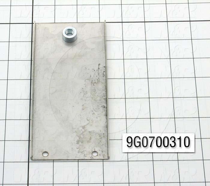 Fabricated Parts, Hinge, Upper Half 6.875"L Ac, 6.88 in. Length, 3.19 in. Width, 0.25 in. Height