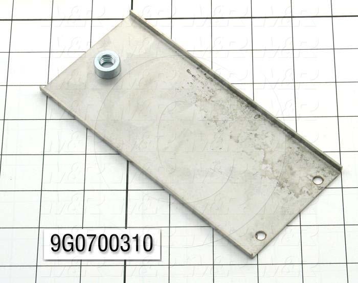 Fabricated Parts, Hinge, Upper Half 6.875"L Ac, 6.88 in. Length, 3.19 in. Width, 0.25 in. Height