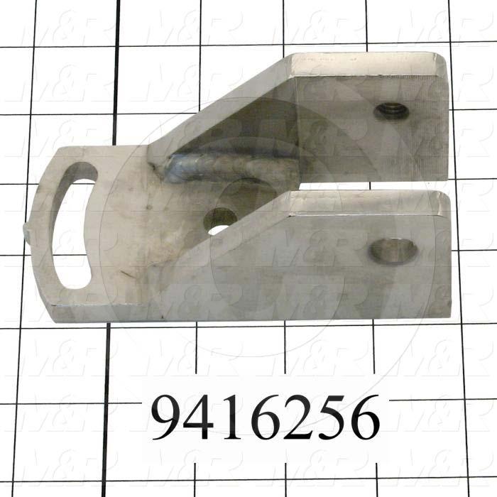 Fabricated Parts, Holder Weldment R.H., 4.90 in. Length, 2.25 in. Width, 2.12 in. Height, Nickel Plated Finish