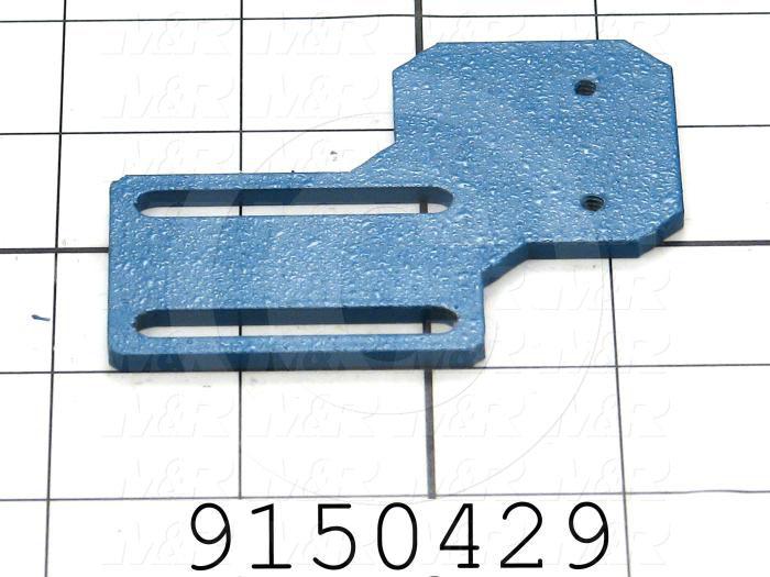 Fabricated Parts, Home Proximity Mounting Bracket, 3.11 in. Length, 2.63 in. Width, 11 GA Thickness, Painted Blue Finish