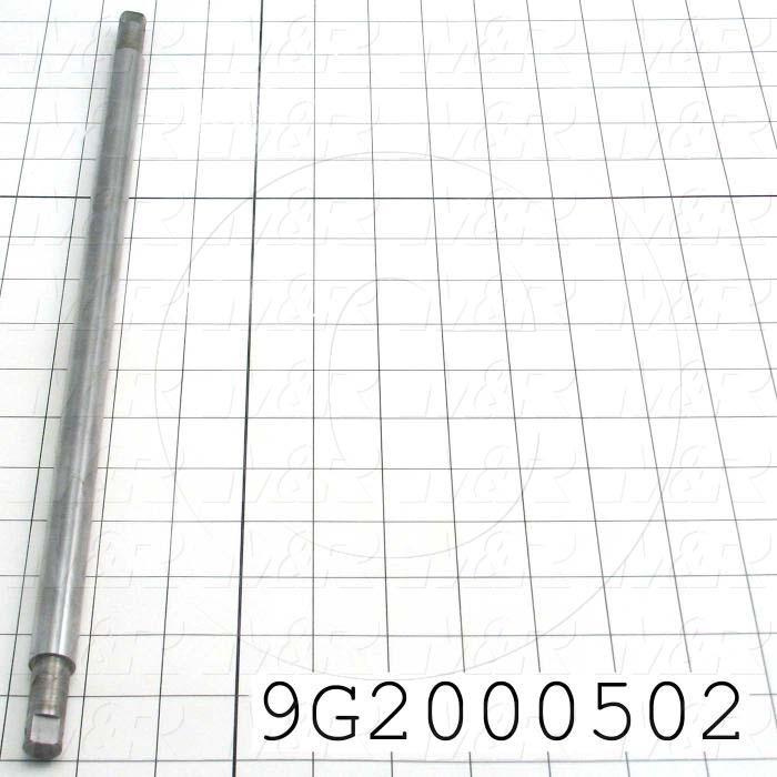 Fabricated Parts, Idler Roller Shaft 15.63", 15.62 in. Length, 0.62 in. Diameter