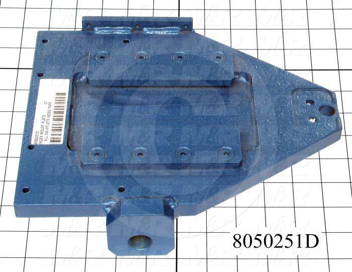 Fabricated Parts, Index Mounting Plate, 10.38 in. Length, 8.50 in. Width, 2.00 in. Height