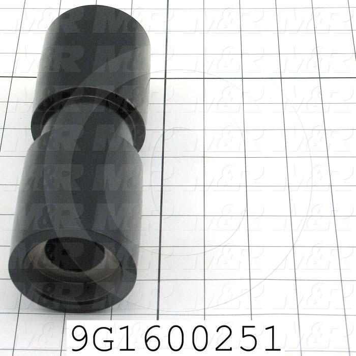 Fabricated Parts, Infeed Belt Idler Roller Split Belt, 7.50 in. Length, 2.70 in. Diameter, Semi-Gloss Black Finish