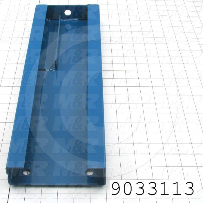 Fabricated Parts, Infeed Conv End-Left, 19.50 in. Length, 6.00 in. Width, 1.75 in. Height, Painted Blue Finish