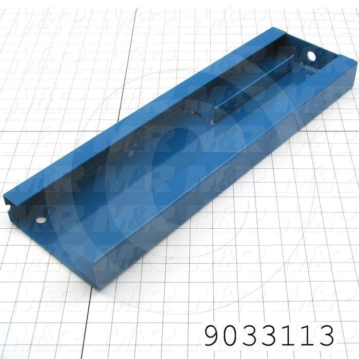 Fabricated Parts, Infeed Conv End-Left, 19.50 in. Length, 6.00 in. Width, 1.75 in. Height, Painted Blue Finish