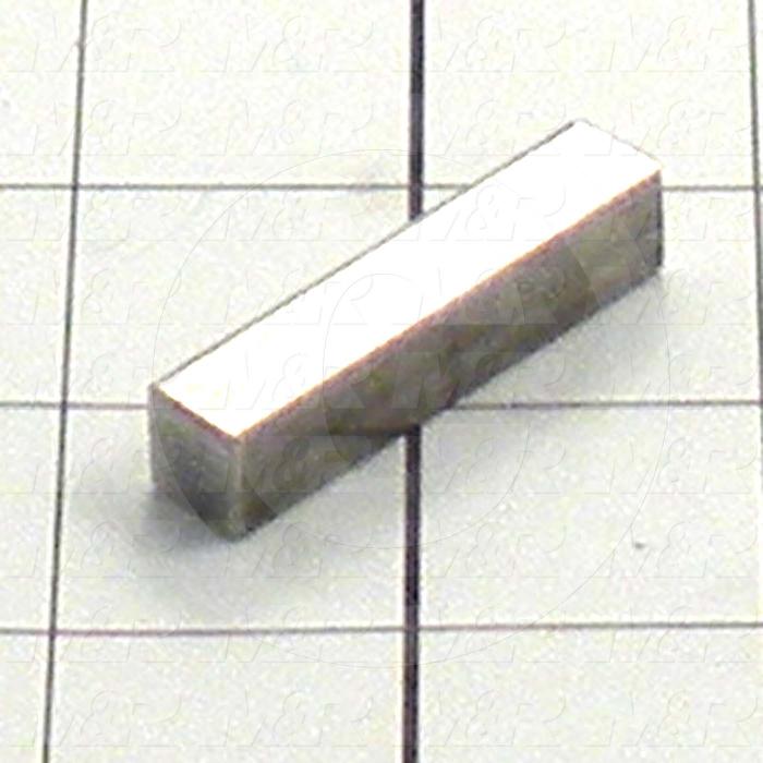 Fabricated Parts, Keystock, 1.75 in. Length, 0.38 in. Width, 0.38 in. Height