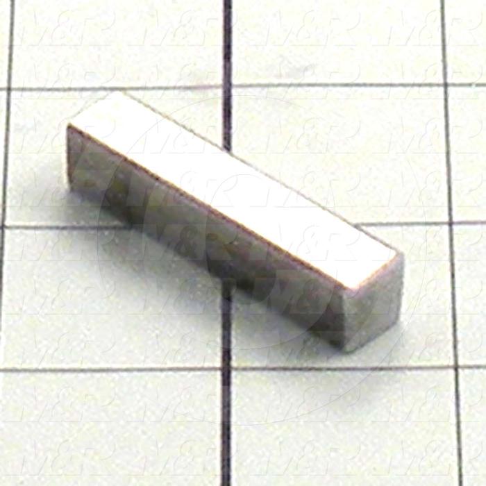 Fabricated Parts, Keystock, 1.75 in. Length, 0.38 in. Width, 0.38 in. Height