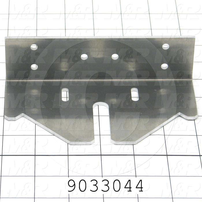 Fabricated Parts, Lamp Adjustment Bracket, 6.13 in. Length, 3.44 in. Width, 1.75 in. Height, 1/8 in. Thickness