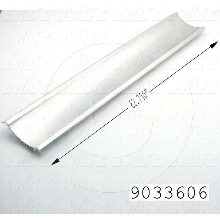 Fabricated Parts, Lamp Reflector, 62.75 in. Length, Use In Vitran V60 Series