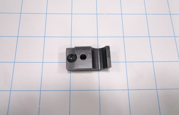 Fabricated Parts, Laser Holder Bottom, 1.47 in. Length, 0.75 in. Width, 0.47 in. Height