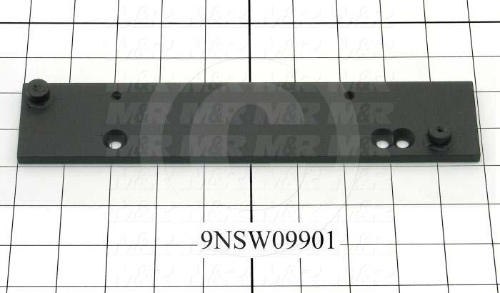 Fabricated Parts, Latch Bracket, Left, 9.88 in. Length, 2.00 in. Width, 0.25 in. Height