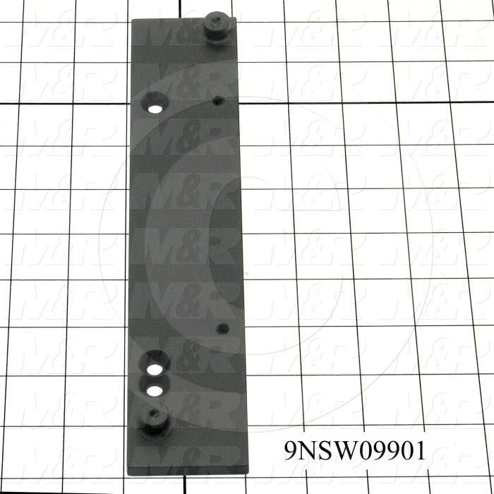 Fabricated Parts, Latch Bracket, Left, 9.88 in. Length, 2.00 in. Width, 0.25 in. Height
