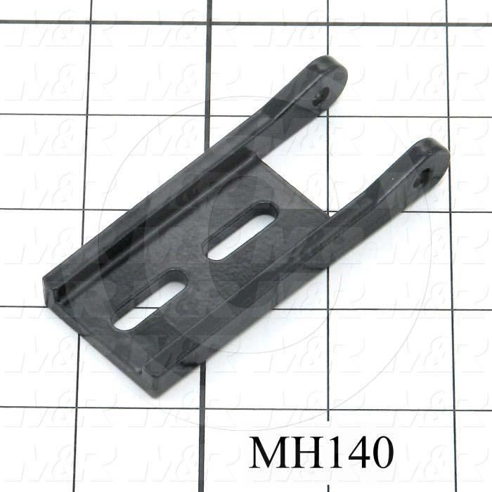 Fabricated Parts, Latch Roller Bracket, 3.25 in. Length, 1.38 in. Width, 0.50 in. Height, Black Finish