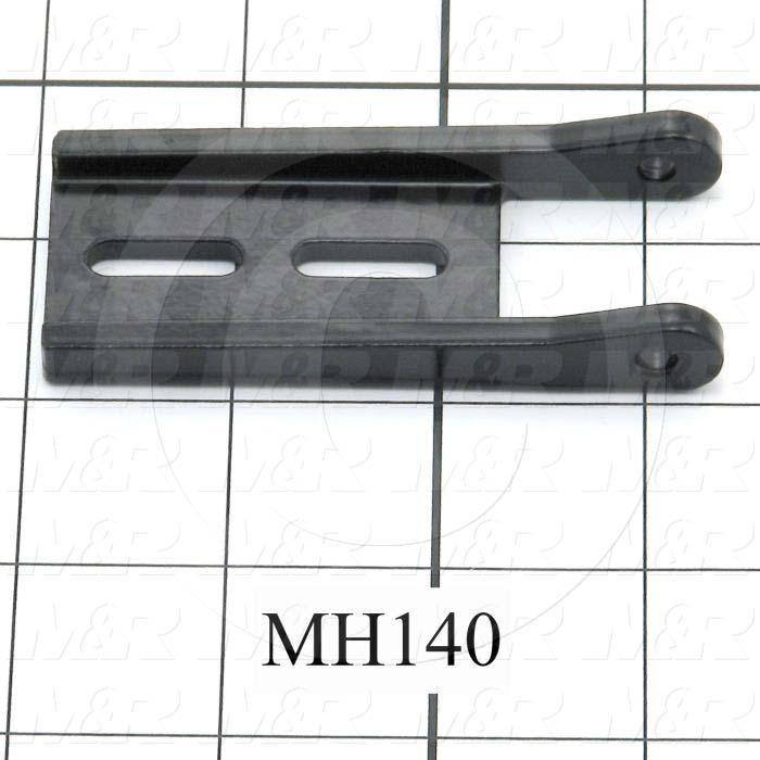 Fabricated Parts, Latch Roller Bracket, 3.25 in. Length, 1.38 in. Width, 0.50 in. Height, Black Finish