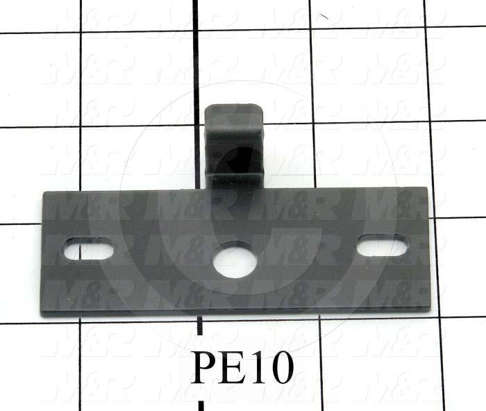 Fabricated Parts, Latch Strike, 3.31 in. Length, 1.25 in. Width, 1.89 in. Height, Black Finish
