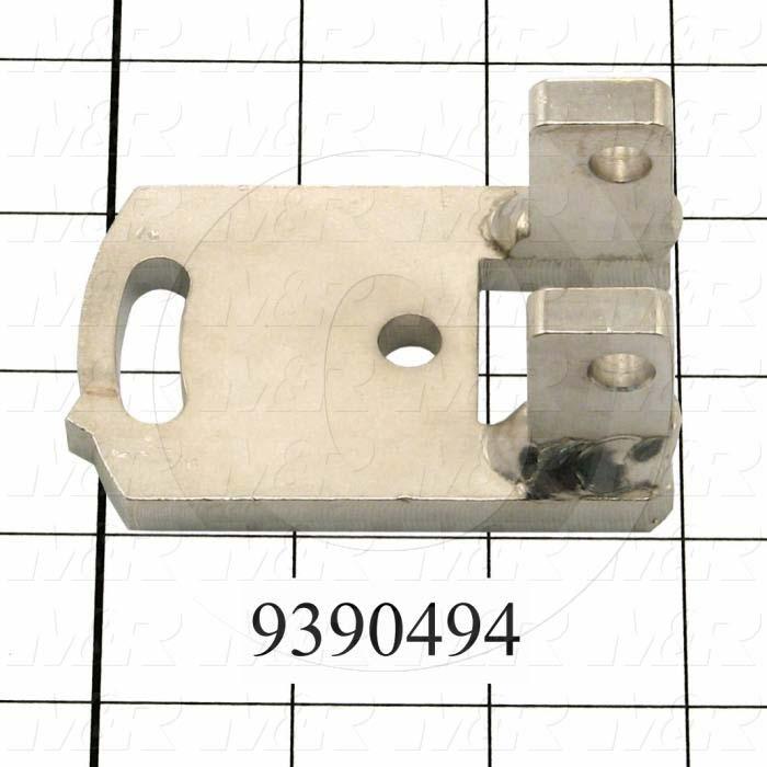 Fabricated Parts, Left Holder Bracket, 2.00 in. Length, 1.56 in. Width, 3.10 in. Height, OC50001 Nickel Plating Finish