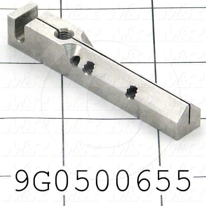Fabricated Parts, Left Knife Holder, 2.50 in. Length, 0.38 in. Width, 0.38 in. Height, Bag Wicktt & Knife Assembly