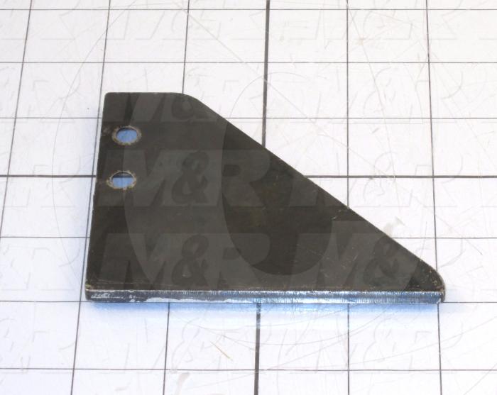 Fabricated Parts, Left Side Guard, 4.00 in. Length, 3.25 in. Width, 0.19 in. Thickness, OC50011 Black Nickel Plating Finish