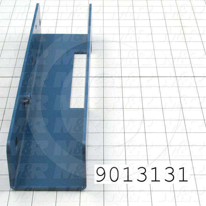 Fabricated Parts, Left Side Screen Holder Air Lock, 13.75 in. Length, 3.25 in. Width, 2.38 in. Height, Painted Blue Finish