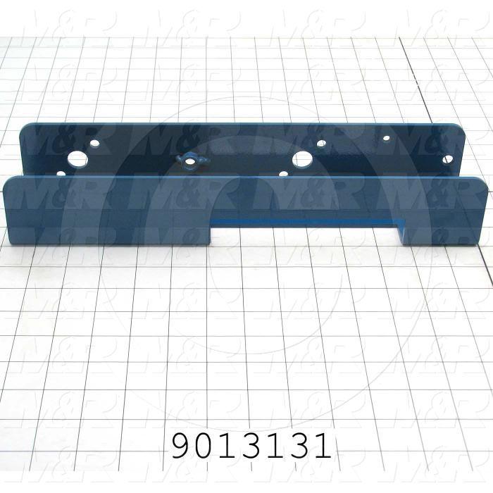 Fabricated Parts, Left Side Screen Holder Air Lock, 13.75 in. Length, 3.25 in. Width, 2.38 in. Height, Painted Blue Finish