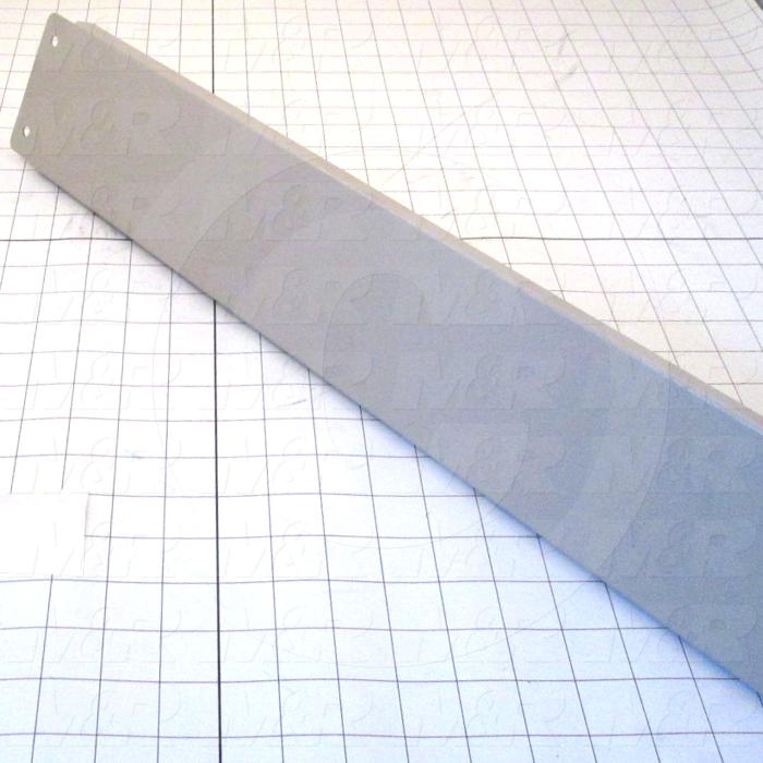 Fabricated Parts, Leg, Back Brace 38.12"L, 38.12 in. Length, 6.00 in. Width, 0.70 in. Height, 16 GA Thickness, Warm Gray #3 Finish