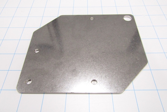 Fabricated Parts, Lever Cylinder Bracket Plate, 6.16 in. Length, 5.13 in. Width, 10 GA Thickness