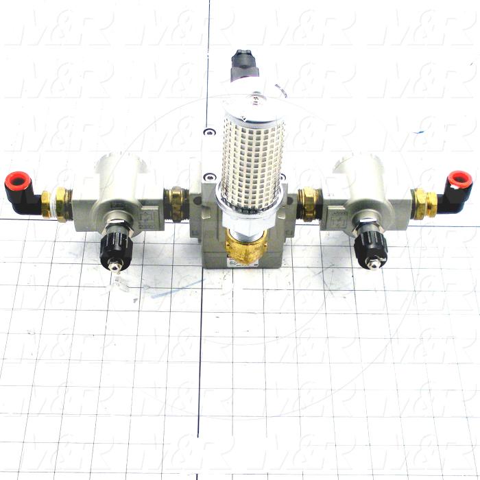 Fabricated Parts, Lift Valve Assembly, 12.72 in. Length, 5.82 in. Width, 8.00 in. Height