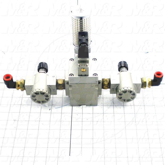 Fabricated Parts, Lift Valve Assembly, 12.72 in. Length, 5.82 in. Width, 8.00 in. Height
