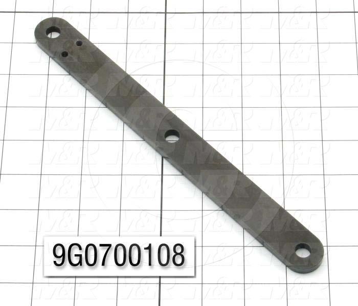 Fabricated Parts, Lifter Arm, 10.00 in. Length, 1.00 in. Width, 1/4 in. Thickness, Black Oxided Finish