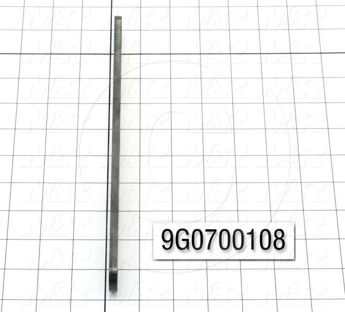 Fabricated Parts, Lifter Arm, 10.00 in. Length, 1.00 in. Width, 1/4 in. Thickness, Black Oxided Finish