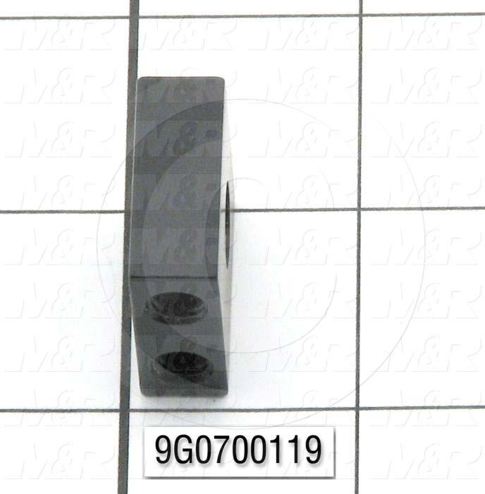 Fabricated Parts, Lifter Arm Pivot, 1.00 in. Length, 1.00 in. Width, 0.38 in. Thickness, Black Anodizing Finish