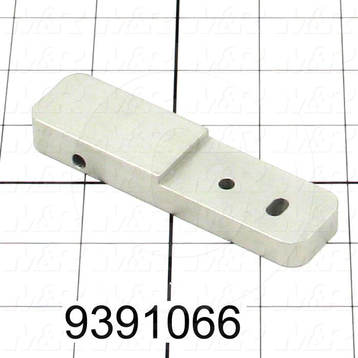 Fabricated Parts, Locator Pivot Base - Center, 3.80 in. Length, 1.00 in. Width, 0.50 in. Height, Clear Anodized Finish
