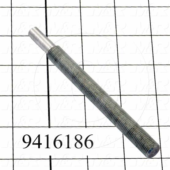 Fabricated Parts, Lock Clamp Adj. Rod 5.5"Lg Re, 5.50 in. Length, 1/2-20 Thread Size