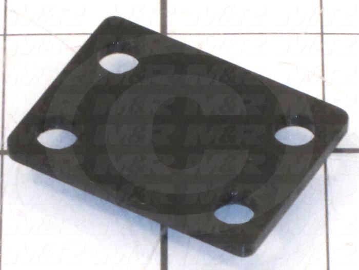 Fabricated Parts, Lock Clamp Spacer Plate, 1.75 in. Length, 1.31 in. Width, 11 GA Thickness