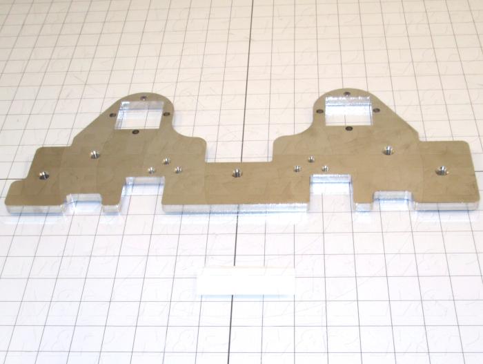 Fabricated Parts, Micro Bottom Plate 6.56x 16.88, 16.89 in. Length, 6.69 in. Width, 3/8 in. Thickness, Nickel Finish