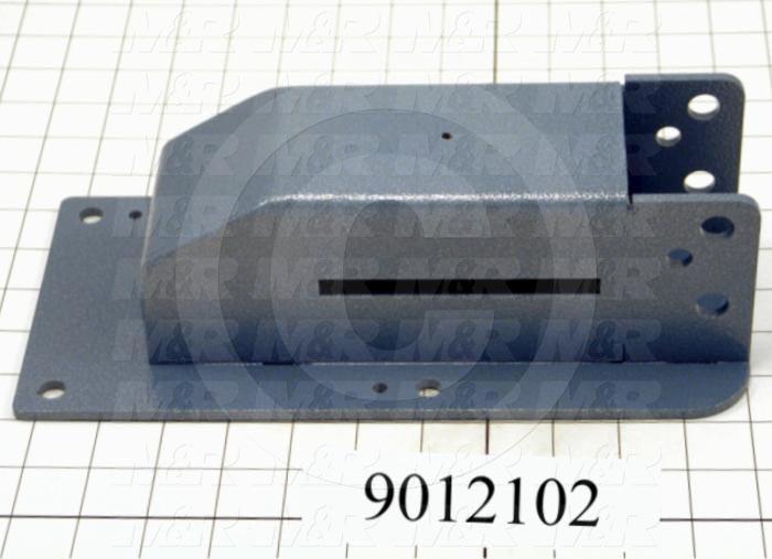 Fabricated Parts, Micro Mounting Bracket, 11.31 in. Length, 5.19 in. Width, 3.25 in. Height, Painted Blue Finish