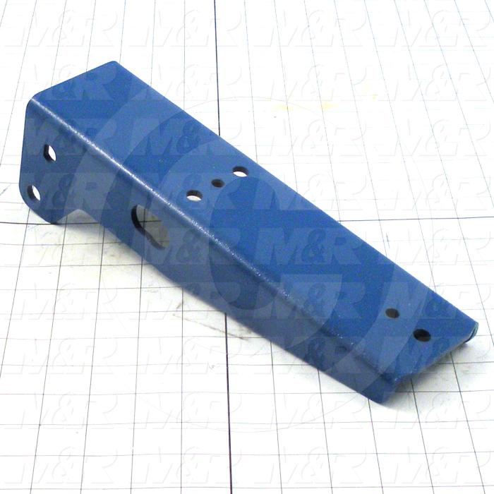 Fabricated Parts, Micro Mounting Bracket 12", 12.00 in. Length, 3.13 in. Width, 3.25 in. Height, 0.18 in. Thickness, Painted Blue Finish