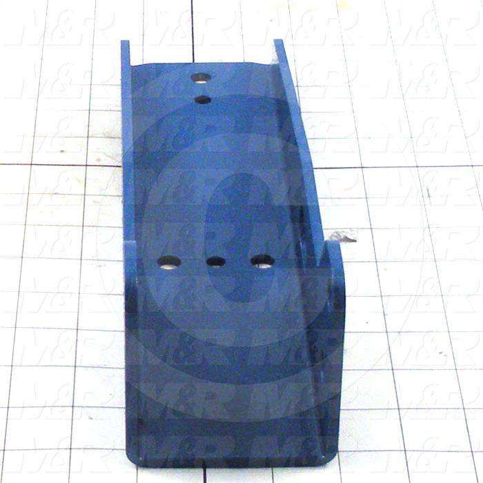 Fabricated Parts, Micro Mounting Bracket 12", 12.00 in. Length, 3.13 in. Width, 3.25 in. Height, 0.18 in. Thickness, Painted Blue Finish