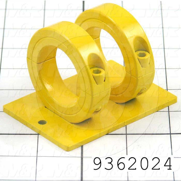 Fabricated Parts, Mirror Bracket Weldment, 3.38 in. Length, 2.38 in. Width, 2.38 in. Height