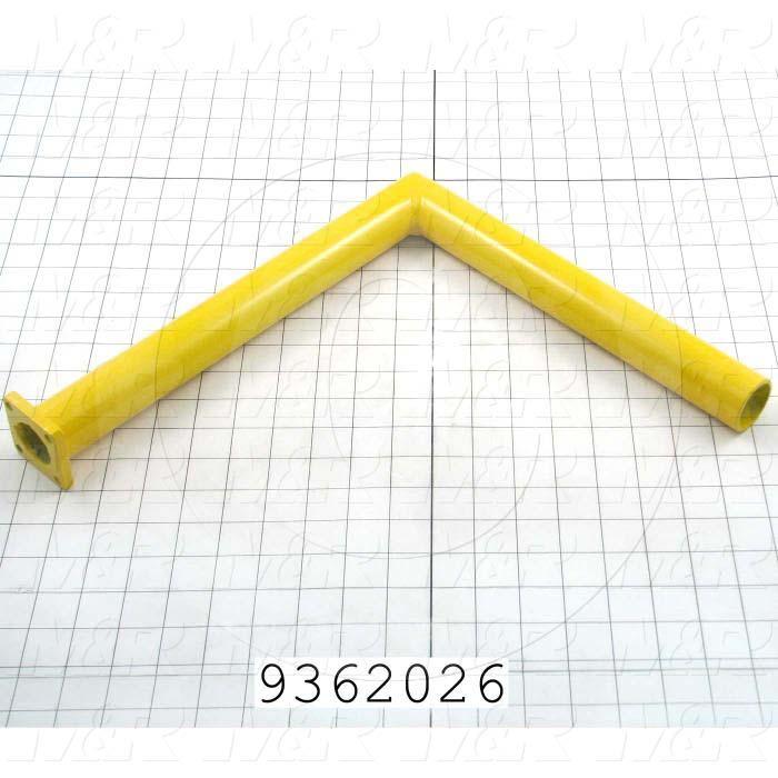 Fabricated Parts, Mirror Hanger Weldment, 13.78 in. Length, 2.00 in. Width, 12.50 in. Height