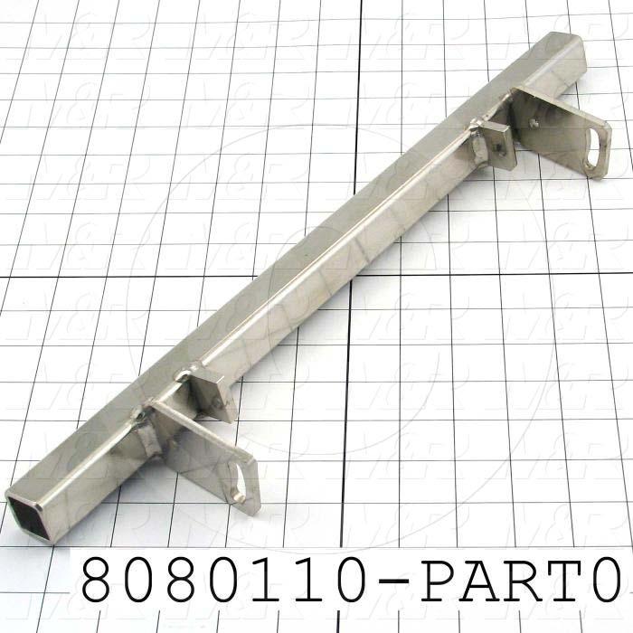 Fabricated Parts, Mounting Bar, 17.00 in. Length, 2.00 in. Width, 3.68 in. Height