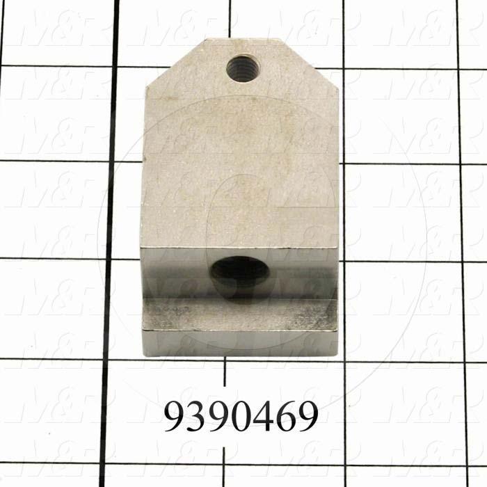 Fabricated Parts, Mounting Block, 2.40 in. Length, 1.68 in. Width, 1.25 in. Thickness, Nickel Plated Finish