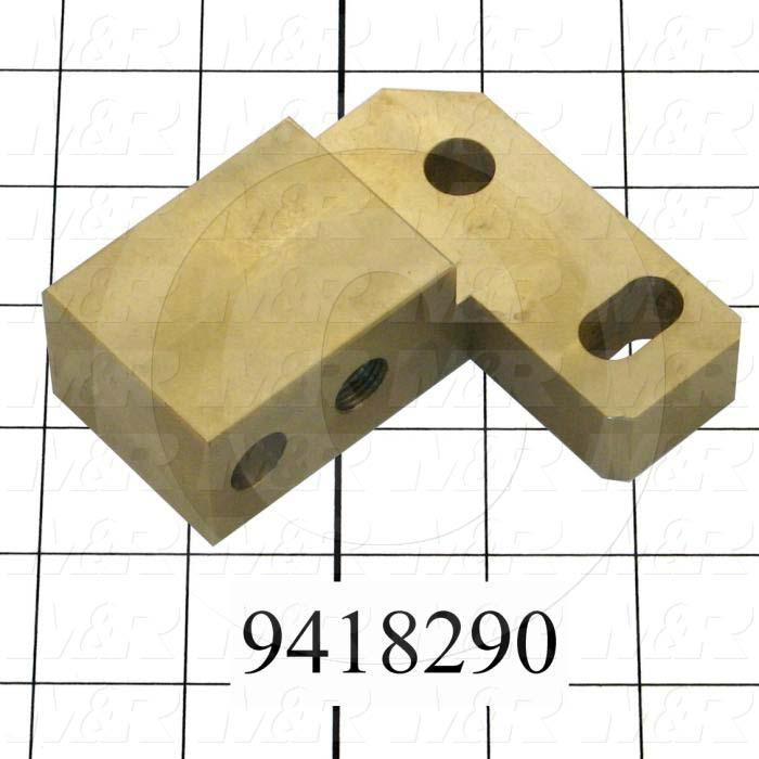 Fabricated Parts, Off-Cont. Adj. Slider-Right, 3.63 in. Length, 3.25 in. Width, 1.24 in. Thickness