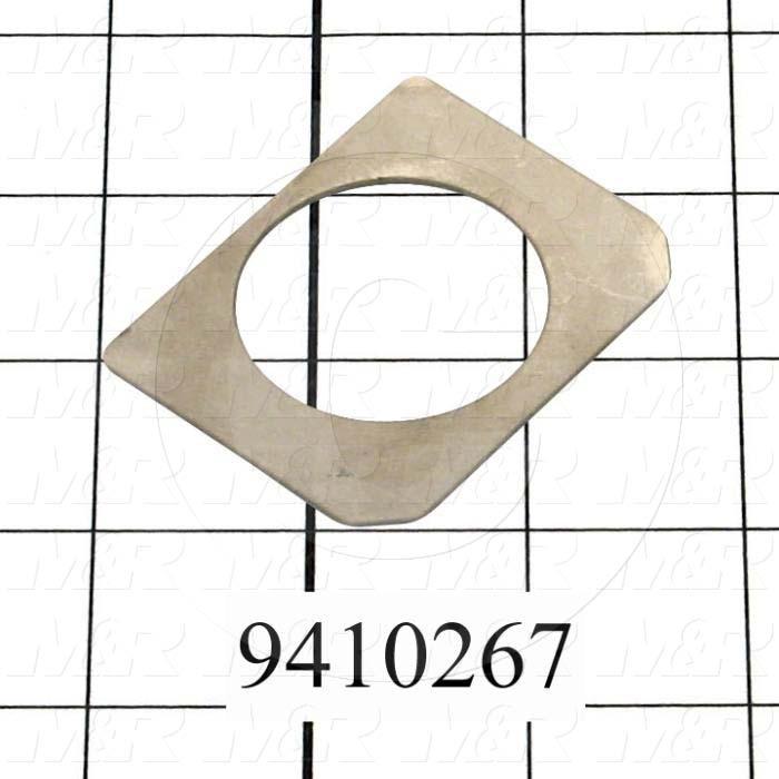 Fabricated Parts, Off Contact Pivoting Shim, 2.35 in. Length, 1.86 in. Width, 18 GA Thickness