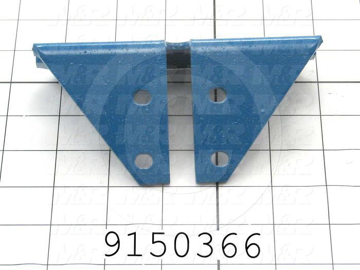 Fabricated Parts, Off Contact Spacer Bracket, 5.41 in. Length, 2.75 in. Width, 2.25 in. Height, 10 GA Thickness, Painted Black Finish