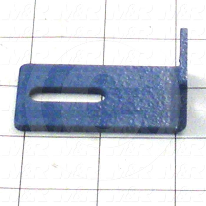 Fabricated Parts, Oil Trough Leg 2.3", 2.31 in. Length, 0.85 in. Width, 1.25 in. Height, 12 GA Thickness, Painted Blue Finish