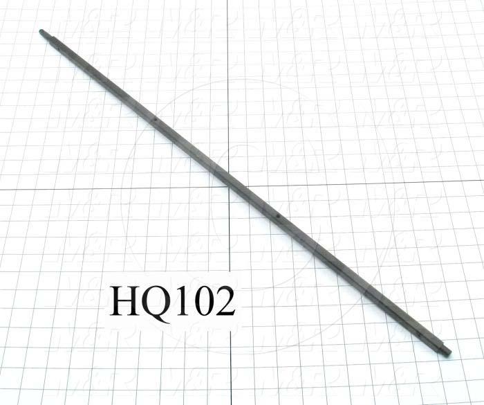 Fabricated Parts, Outer Axle, 30.18 in. Length, 0.43 in. Width, 0.43 in. Height, Used In Shutter Assembly, Black Oxide Finish