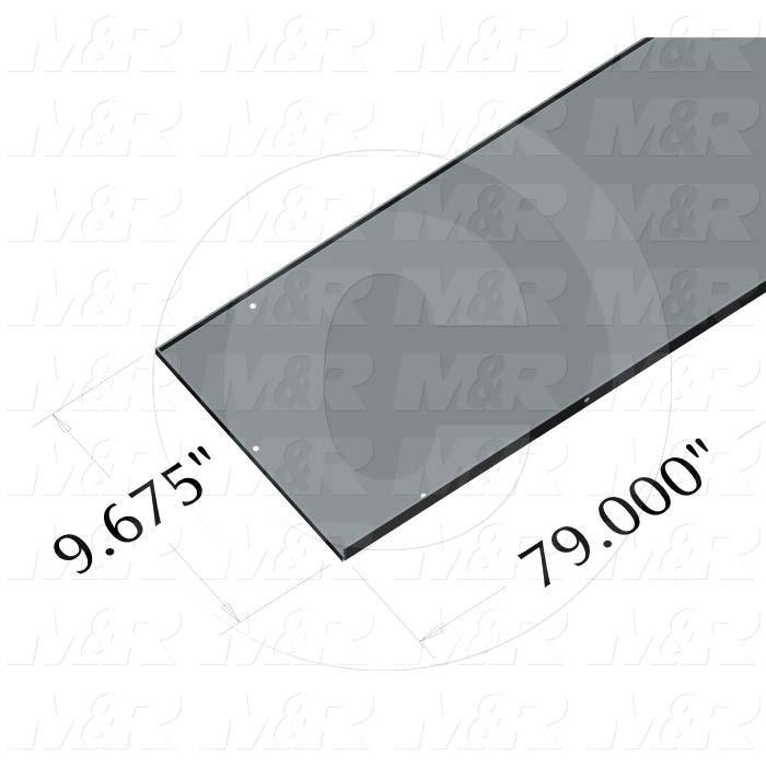 Fabricated Parts, Oven Inlet Outlet Wall, 79.00 in. Length, 9.68 in. Width, 0.75 in. Height, 16 GA Thickness