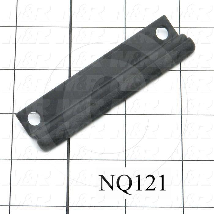 Fabricated Parts, Padded Glass Hold Down, 3.50 in. Length, 0.81 in. Width, 0.25 in. Height, Black Finish
