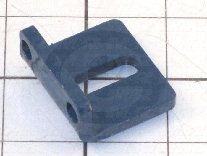 Fabricated Parts, Pallet Back Slide 1.5", 1.50 in. Length, 1.38 in. Width, 0.77 in. Height, 3/16 in. Thickness, Painted Blue Finish